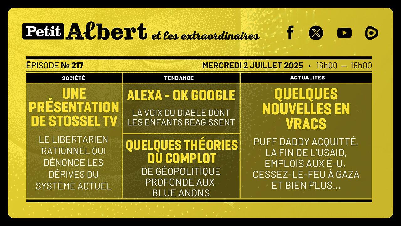 Petit Albert et les extraordinaires Épisode #217 - Actualités et complots