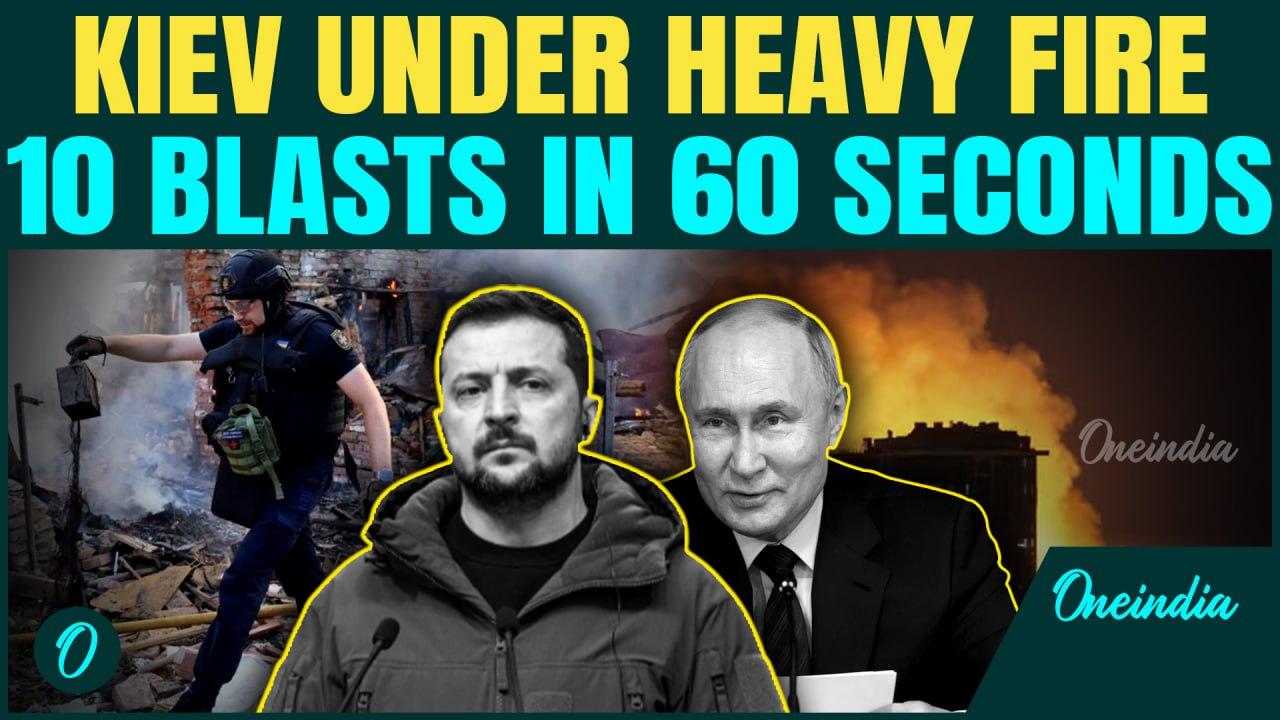 Russia Bombards Kiev Overnight: 13 Strikes Ignite City—Shocking Drone & Missile Attack Caught on Cam