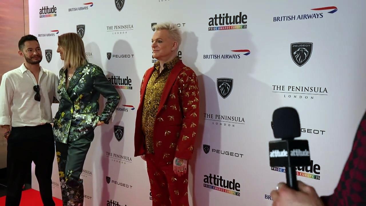 All of the stars at the Attitude Awards in London