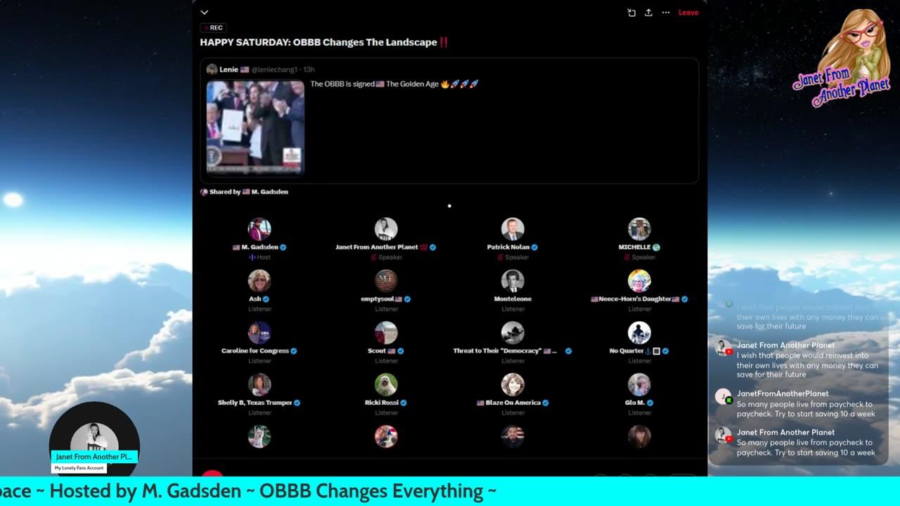 X Space LIVE ~ Hosted by M. Gadsden ~ OBBB Changes the Landscape