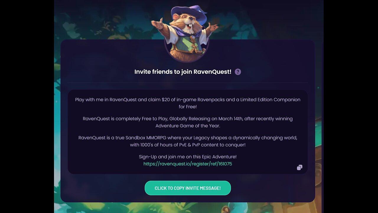 Sign-Up and join me on this Epic Adventure!🪓 Raven Quest ⚔