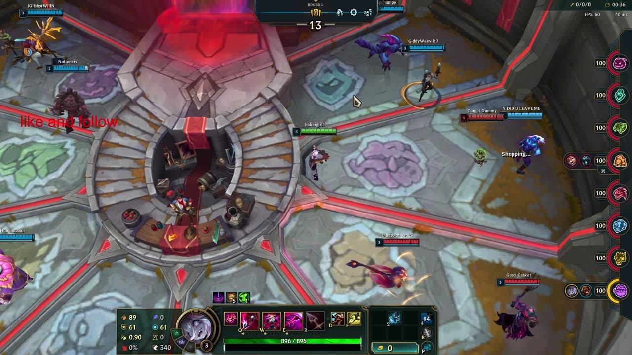 league of legends arena A-Z.