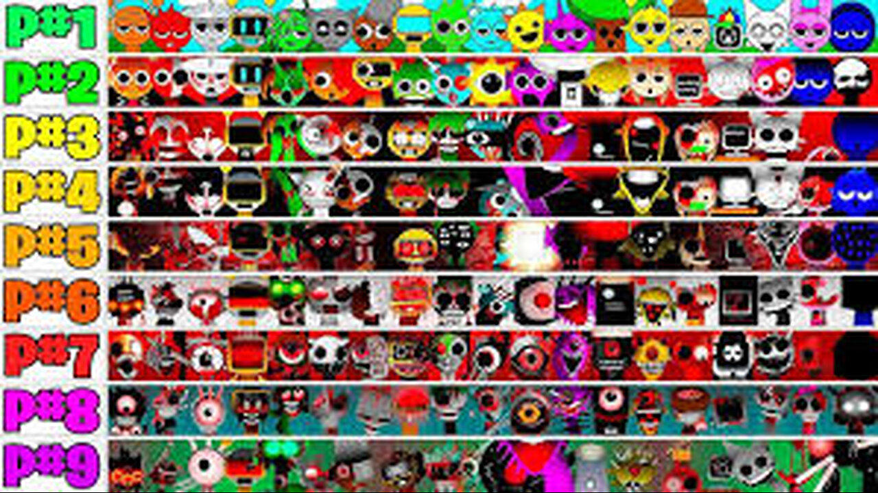 Incredibox Sprunki All PHASES From 1 - 9 #sprunki #incredibox #sprunkimod - Live-90