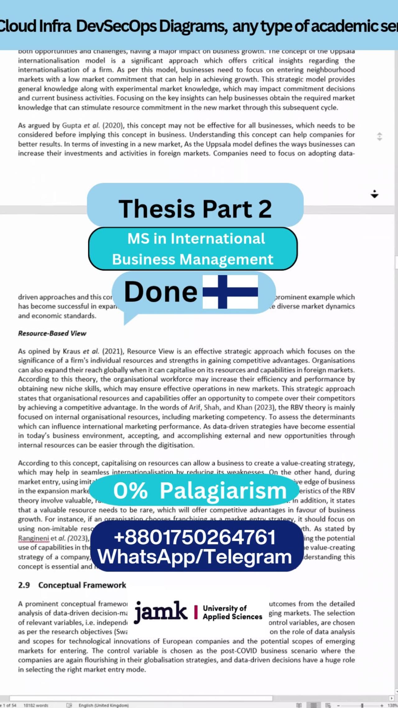 Student Work (Thesis)| Part 2 Advanced Market Entry Research Explained| JAMK University ,Finland
