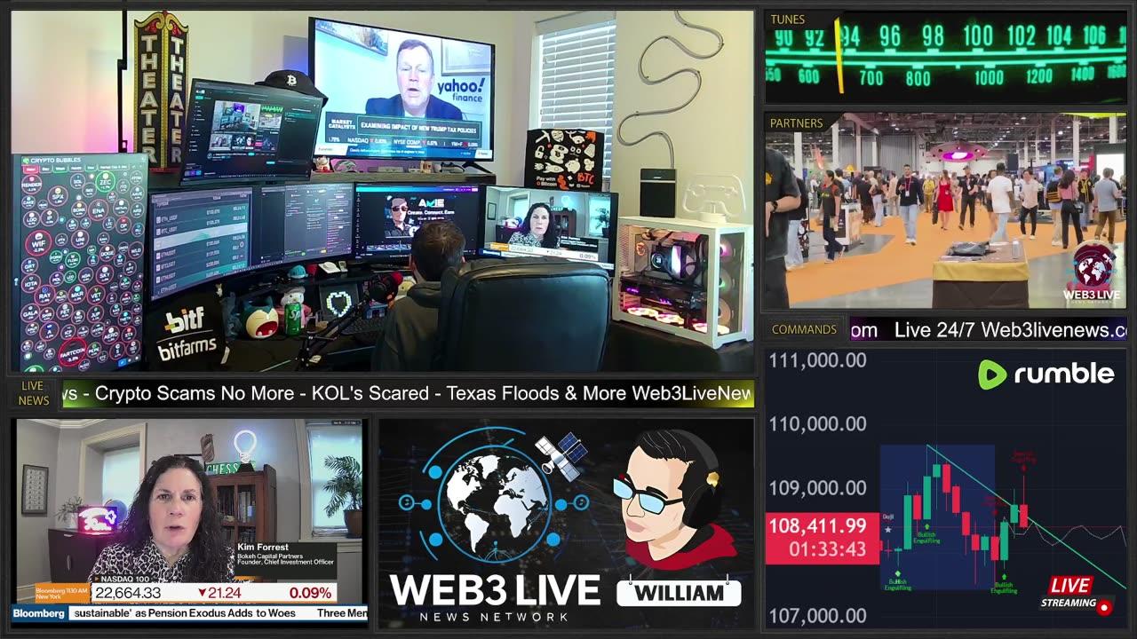 📡 Web3LiveNews 24/7 Live | Trump - Tariffs - Meta AI Apple Chips - BTC Price Watch 📈