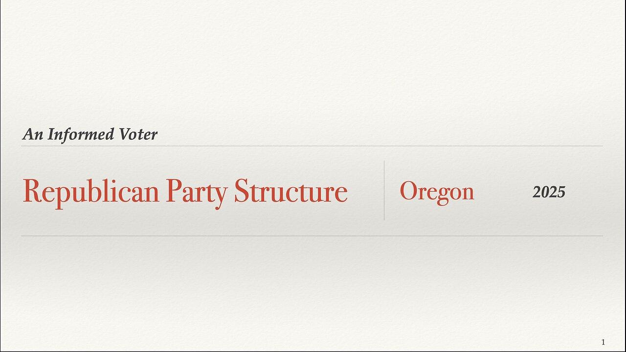 #6b - Oregon Republican Party Structure - 2025 - Skeet Arasmith