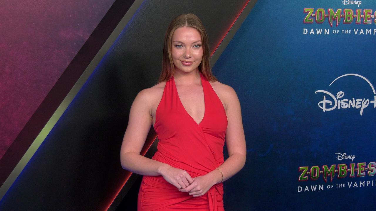 Emilia McCarthy 'Zombies 4: Dawn of the Vampires' Premiere Blue Carpet