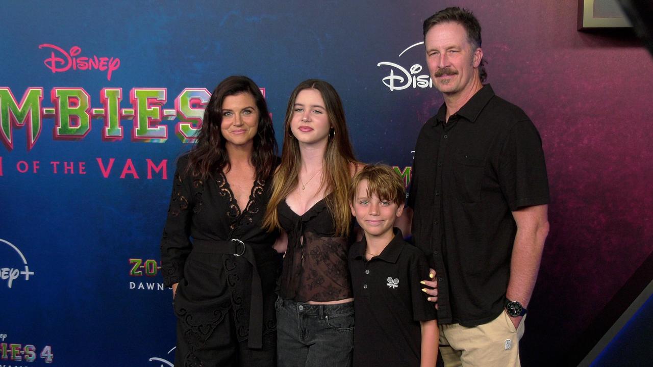 Tiffani Thiessen 'Zombies 4: Dawn of the Vampires' Premiere Blue Carpet