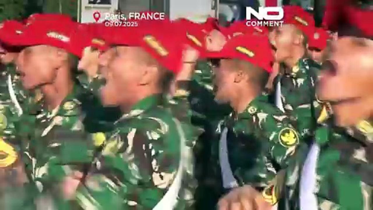 Indonesian forces rehearse for historic Bastille Day parade in Paris