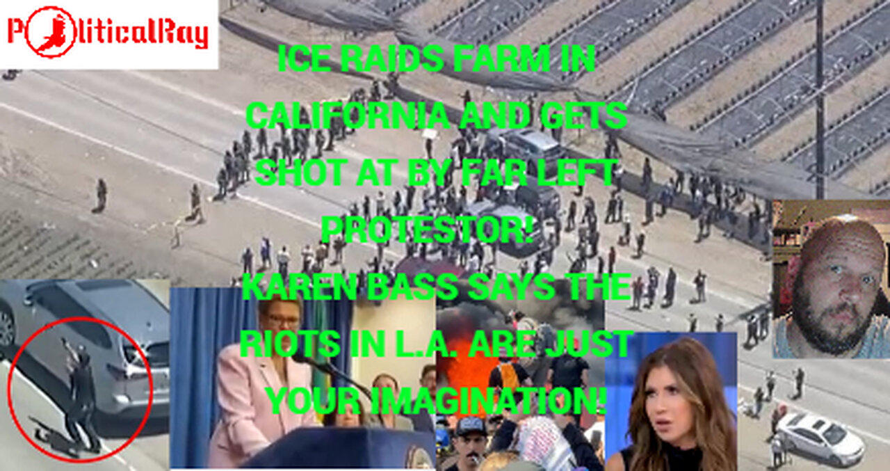 ICE gets shot at! Karen Bass says the riots aren't happening, its just protestors...