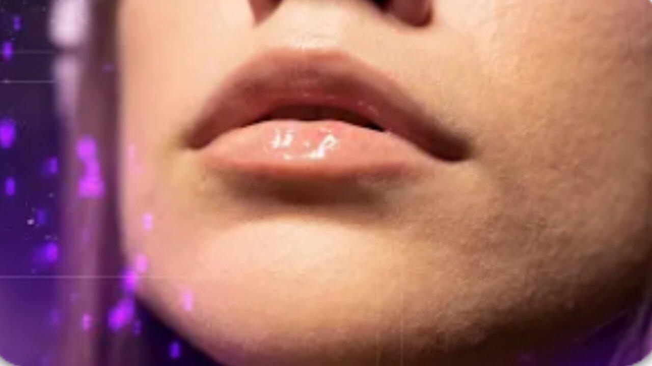 Lip Gloss Application, Lip Smacking #ASMR