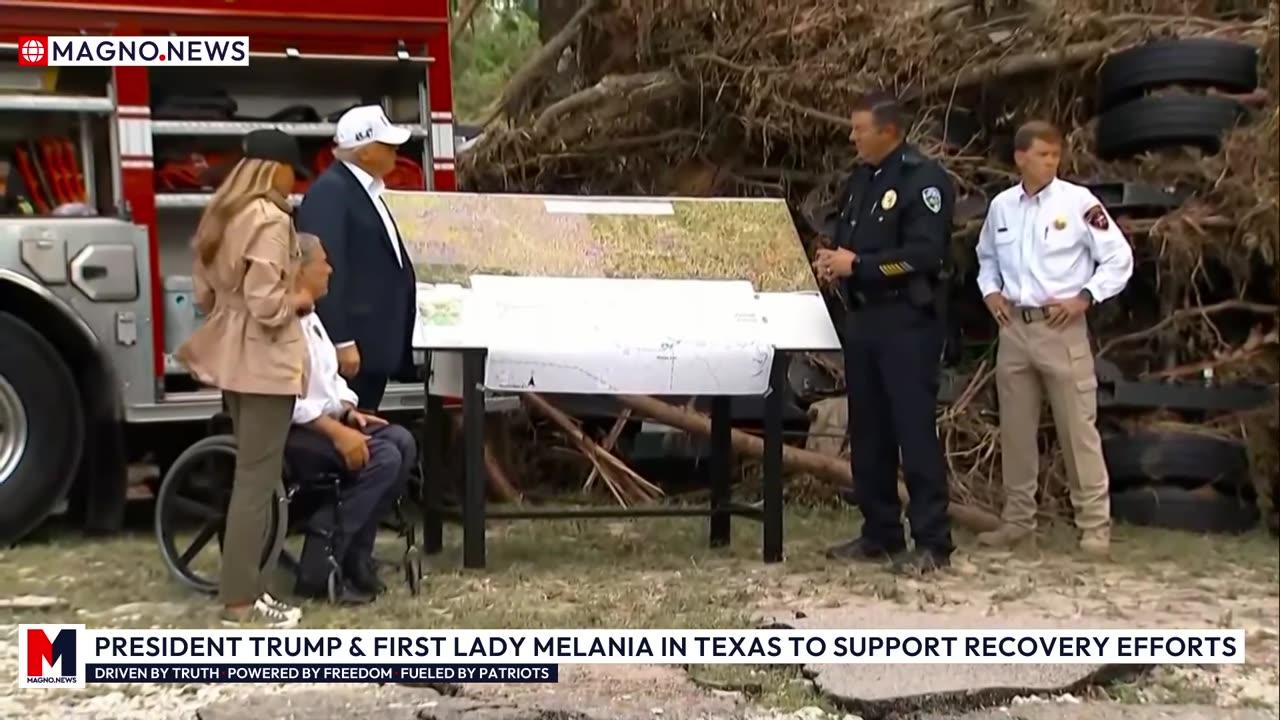 🇺🇸 President Trump & First Lady Melania in Texas to Support Recovery Efforts After July 4 Floods [LIVE]