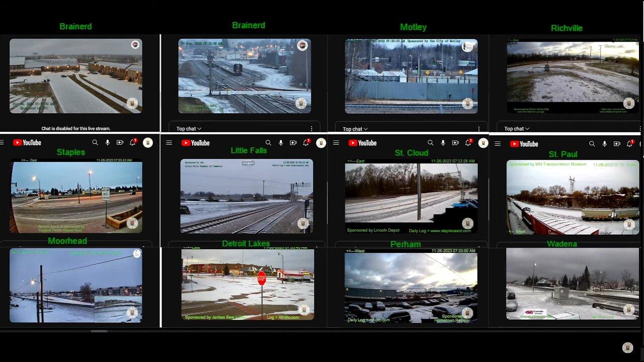 Live Rail & Weather Coverage: 16 Nonstop Streams—From MN & WI, USA Around the Clock!