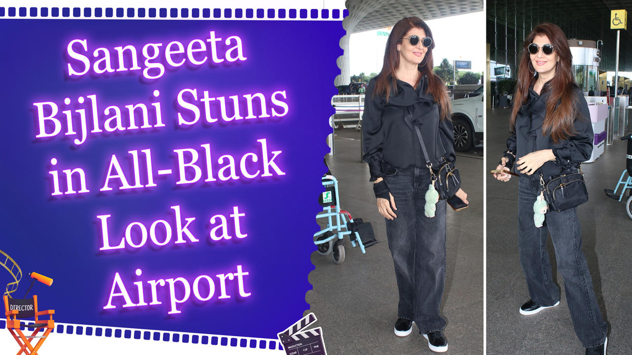 Sangeeta Bijlani Stuns in All-Black Look at Airport