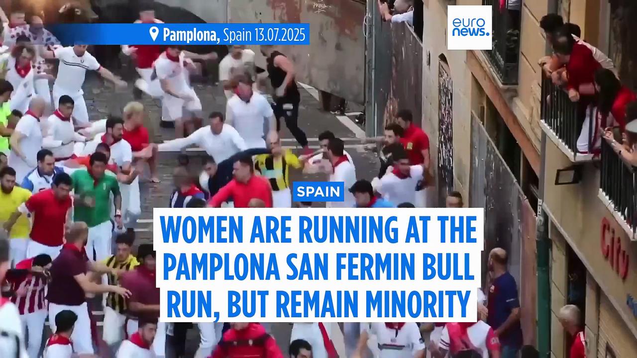 Women who run with bulls at Pamplona's San Fermín festival remain a minority