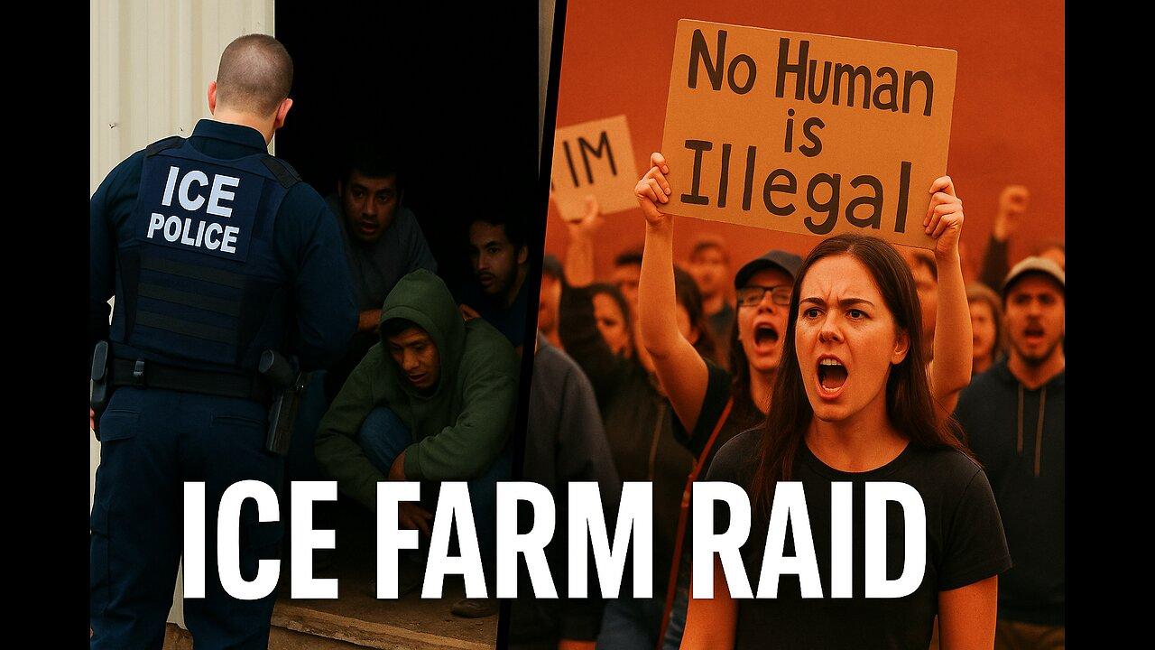 "Migrants Confront ICE at California Farm Raid – Protesters Respond"