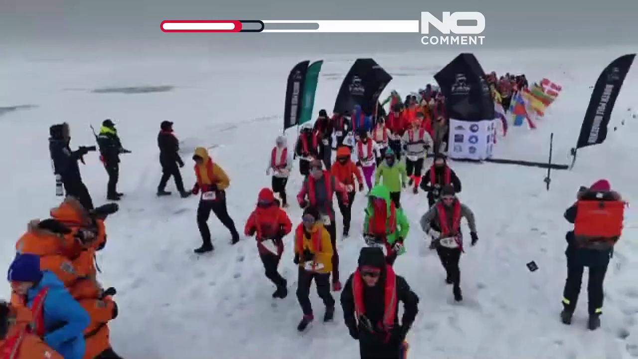 Ice beneath their feet, runners conquer North Pole challenge