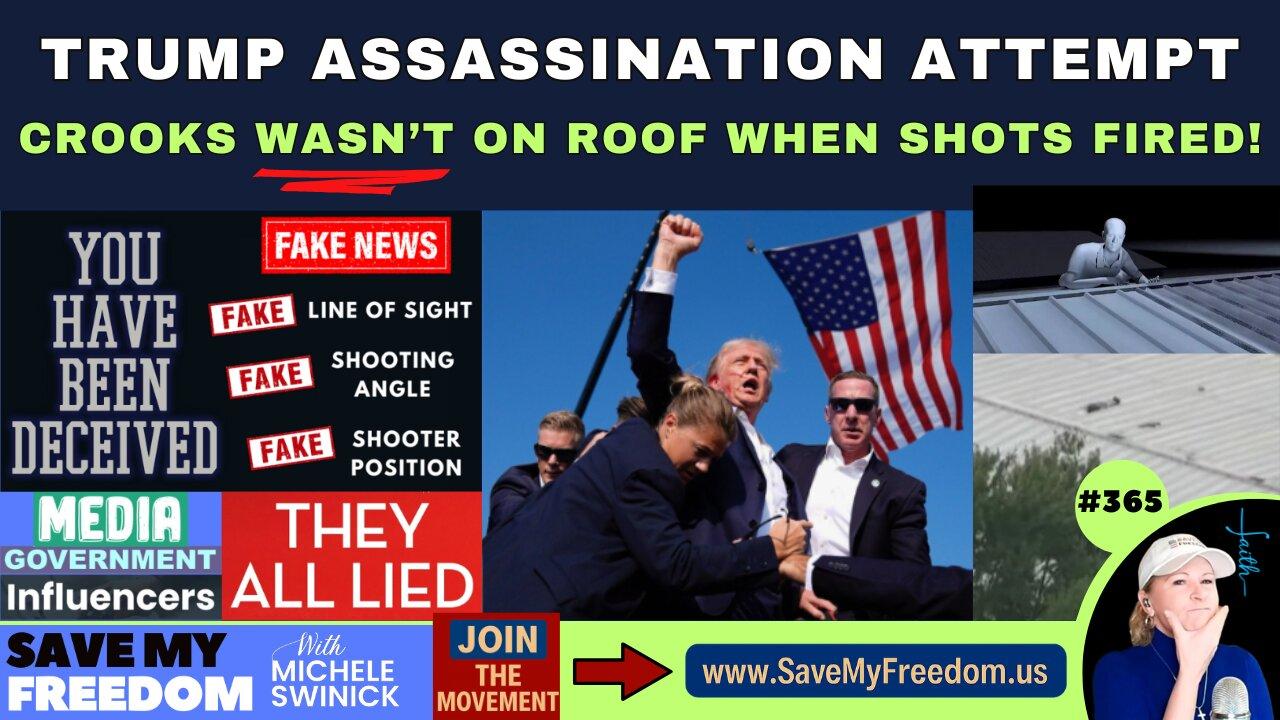 Trump “Assassin” Crooks WASN’T On Roof In Butler, PA When Shots Fired - NO SHOOTER On Ridge. Impossible To Shoot Target Fr