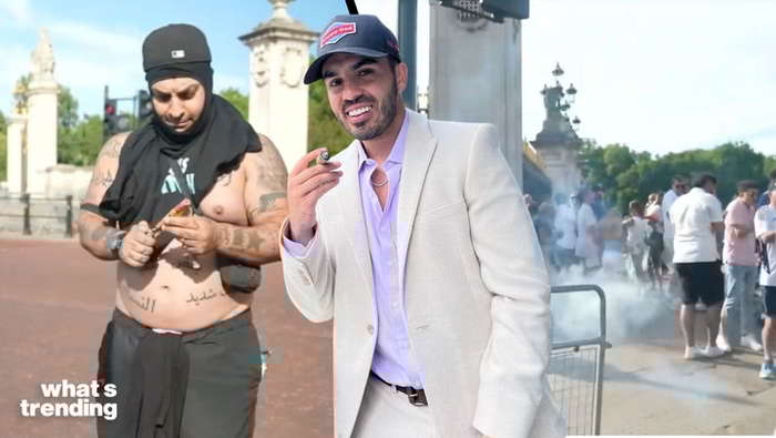 British Streamer Sets Off Fireworks Near Tourists Outside Buckingham Palace