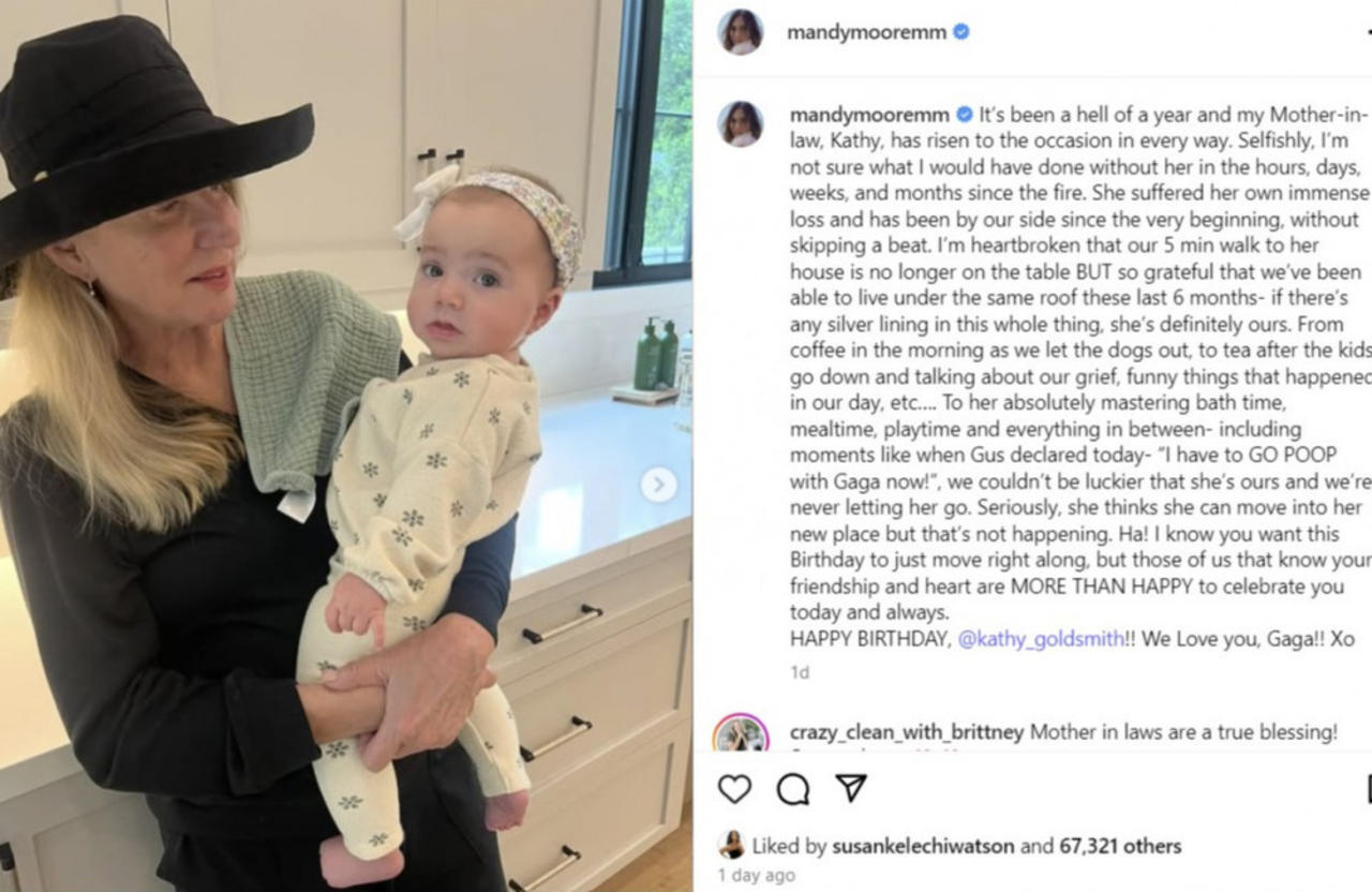 Mandy Moore describes her mother-in-law as a 'silver lining'