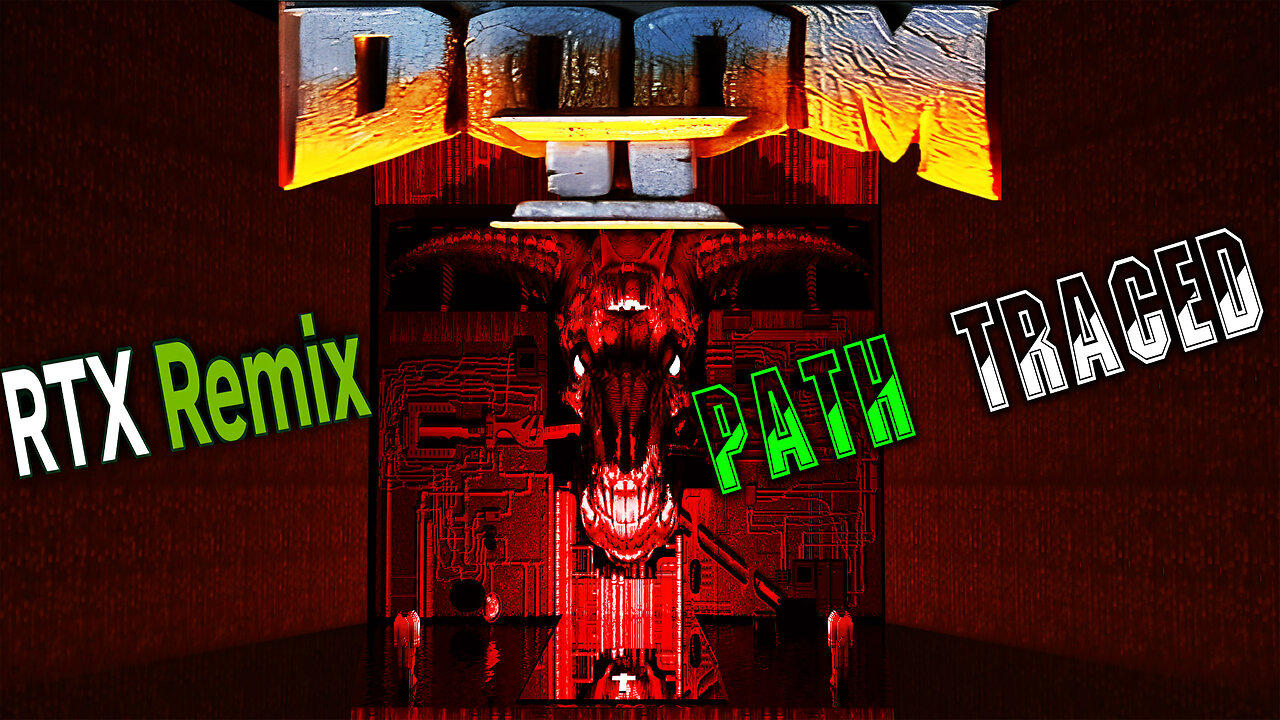 [Modded] Doom II (1994): Path Traced ( RTX Remix ) + Voxel Sprites