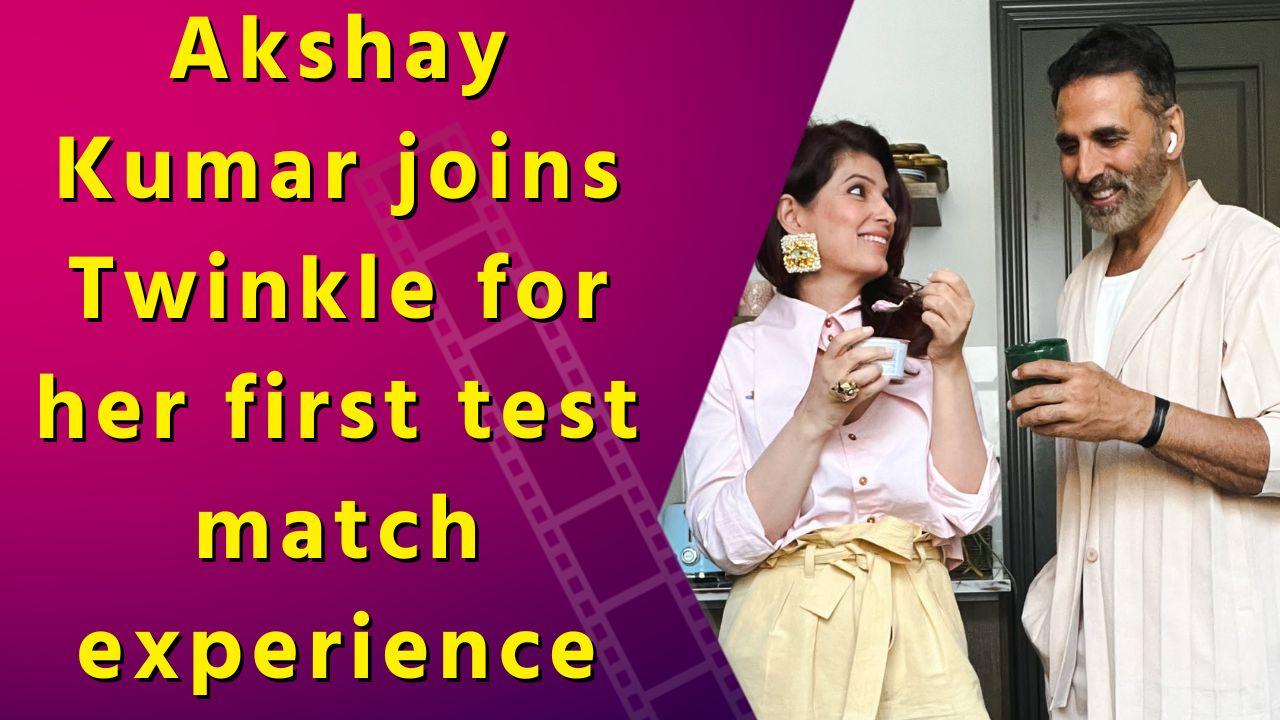 Twinkle shares picture with Akshay Kumar after ‘long day of cricket’