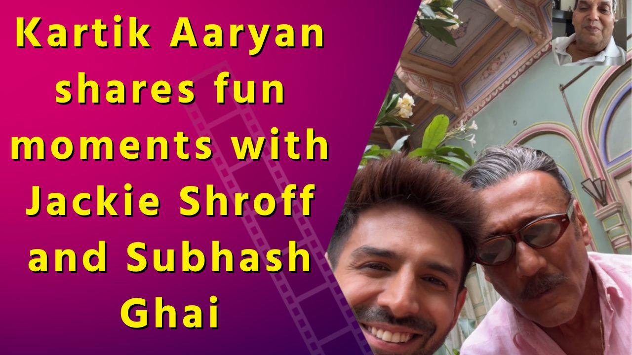 Kartik Aaryan and Jackie Shroff video call Subhash Ghai during their stay in Nawalgarh