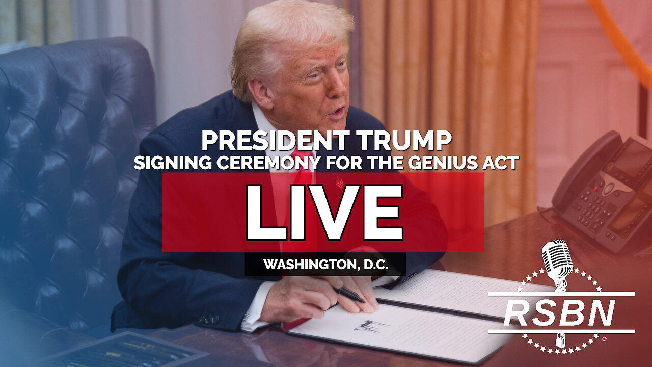 LIVE: President Trump Signing Ceremony for the GENIUS Act - 7/18/25