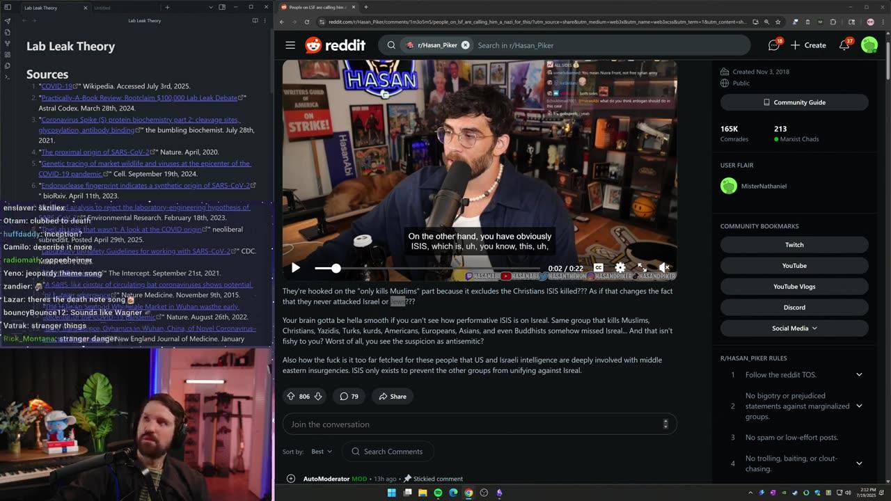 [Mirror] Destiny YouTube Stream