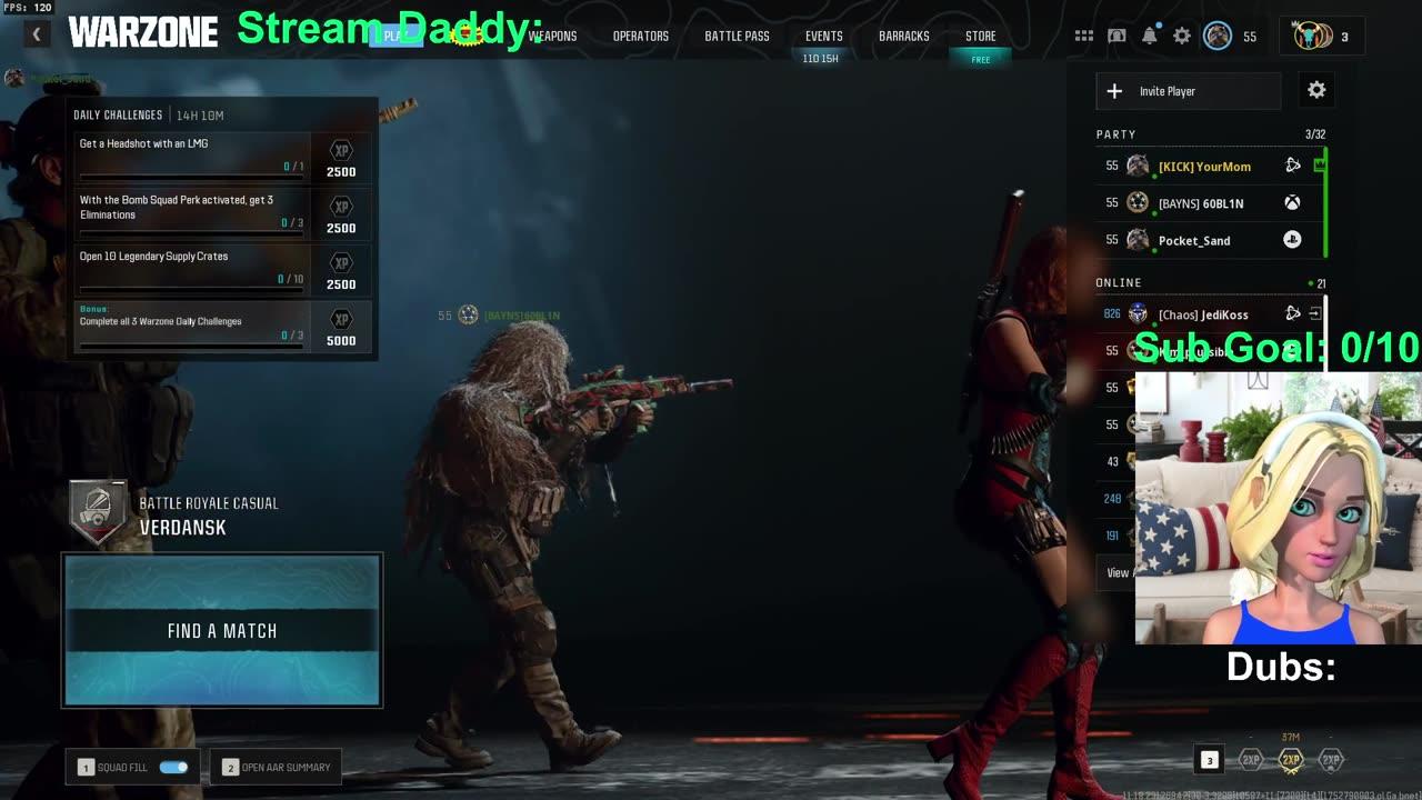 Sub Saturday! YourMoms finding dads and Tbaggin.. Brads? Come join YourMom!