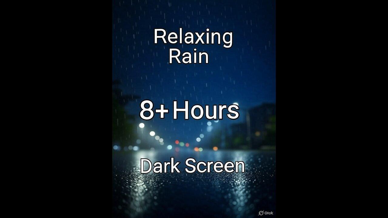 🌧 💤"Rain Therapy 8 Hours Natural Sounds BLACK SCREEN Relaxation & Stress Relief Study" 🌧 💤"