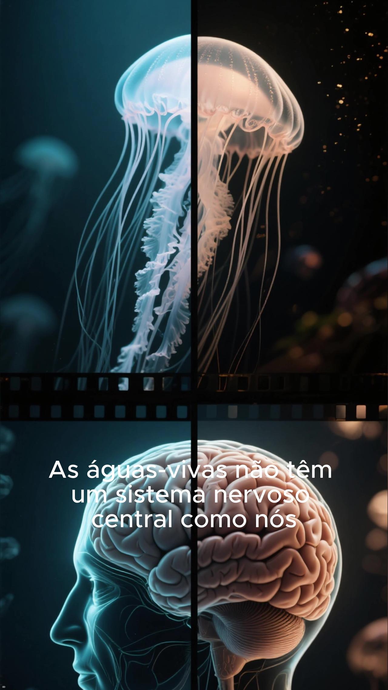 Em Curto Águas-vivas São 95% Água e Não Têm Cérebro! in Portuguese