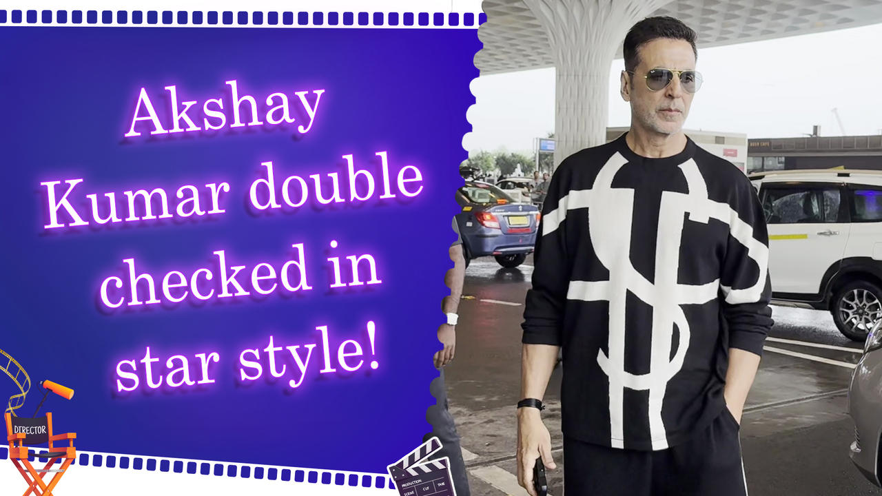 Akshay Kumar keeps it cool and classic at Mumbai airport