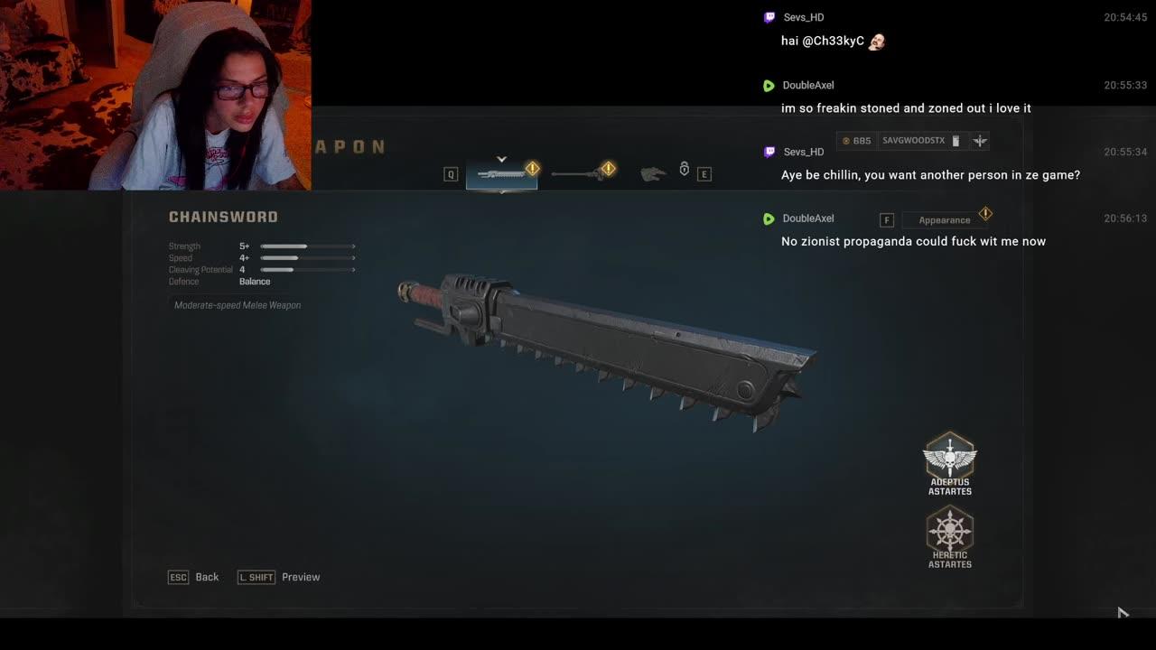 Chatting and going over my agenda with yall. Then Space Marine 2 and possibly blops
