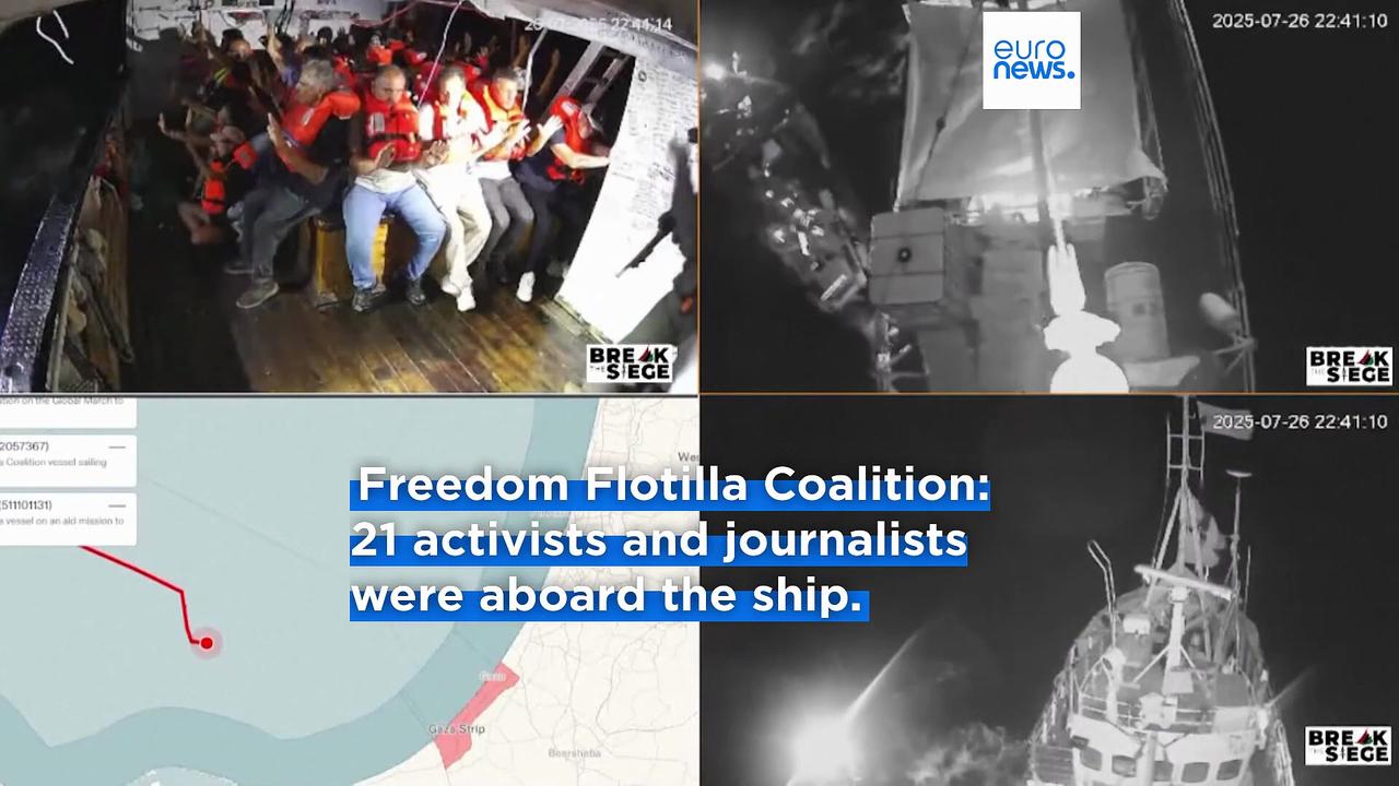 Israel intercepts Gaza-bound activist boat Handala carrying humanitarian aid