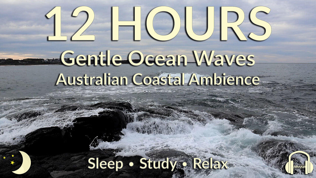 12 Hours of Gentle Ocean Waves on a Rocky Coast | Relaxing Sea & Sky Sounds for Sleep & Study