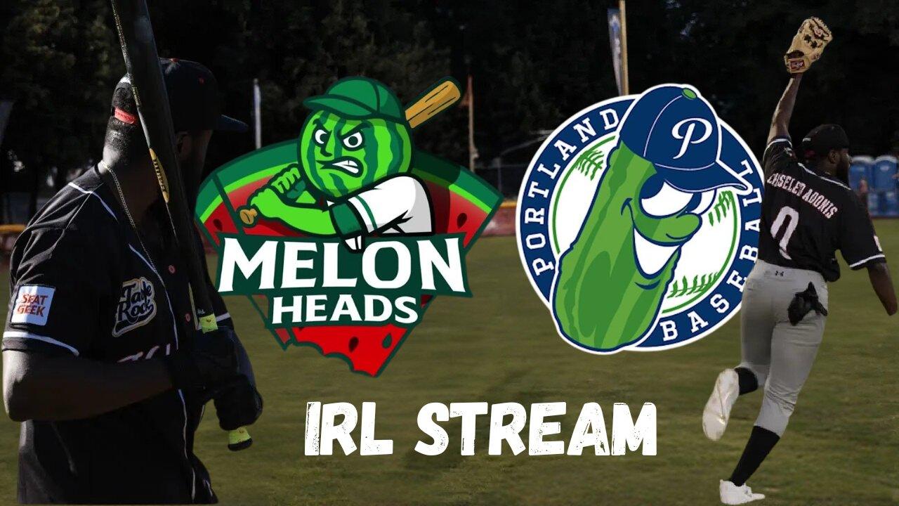 Chiseled Adonis Tries Baseball AGAIN | Live IRL Stream YouTube Melonheads vs Portland Pickles