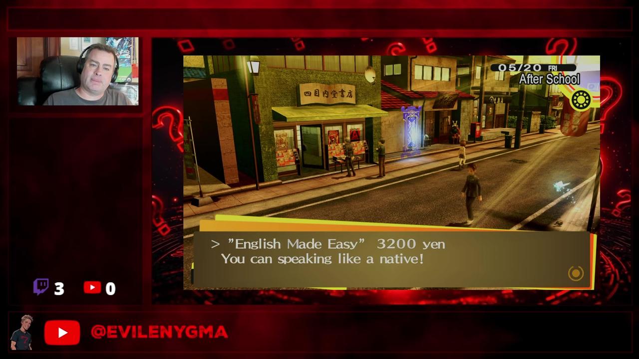 Persona 4 Golden Monday afternoon Stream!