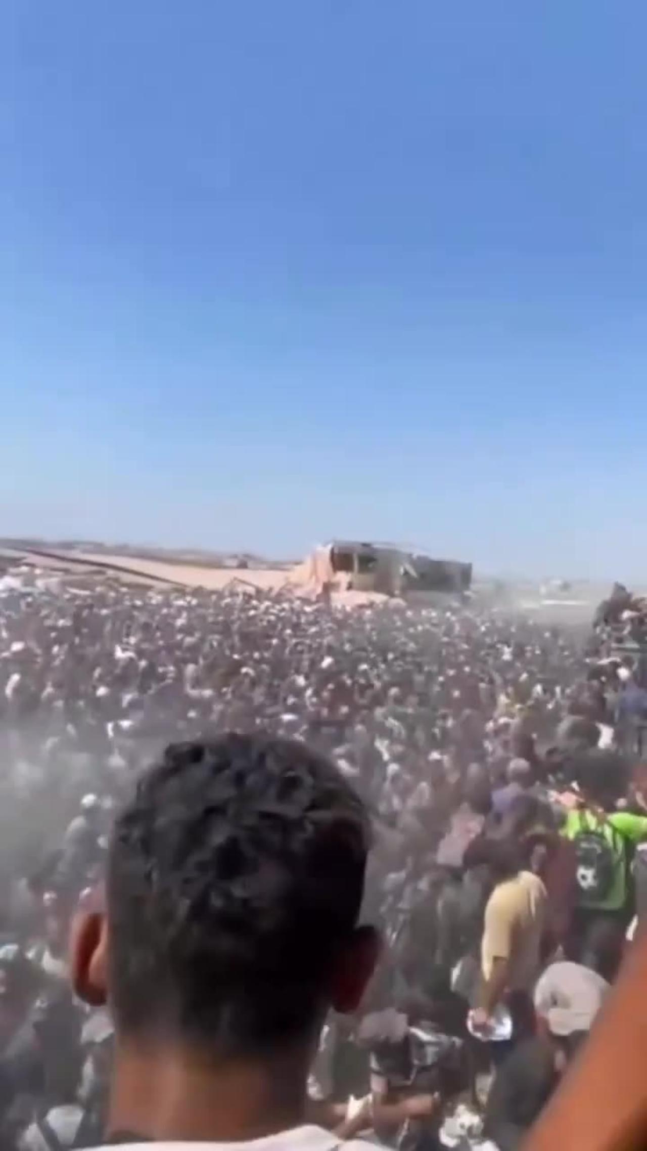 Pure Chaos is Gaza as People Await Air Drops from Jordan and UAE