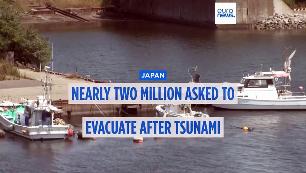 Watch the video: High waves hit Japan after Russia earthquake triggers tsunami