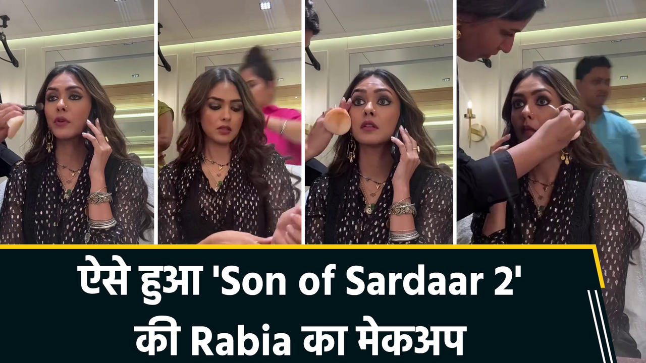 'Son of Sardaar 2' की रिलीज से पहले Rabia बनीं Mrunal Thakur का look leak!