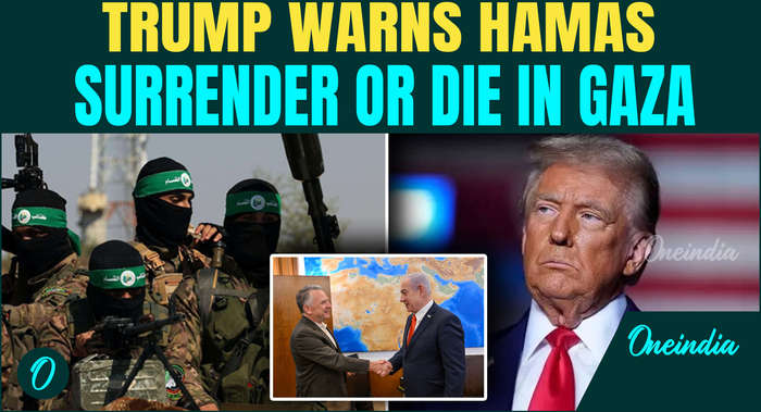 Trump Demands Hamas SURRENDER & Release Hostages for Ceasefire in Gaza as Witkoff meets Netanyahu