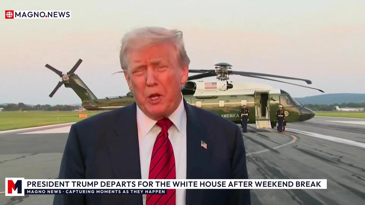 🇺🇸 President Trump Departs for Joint Base Andrews after Weekend Break in Bedminster [LIVE]