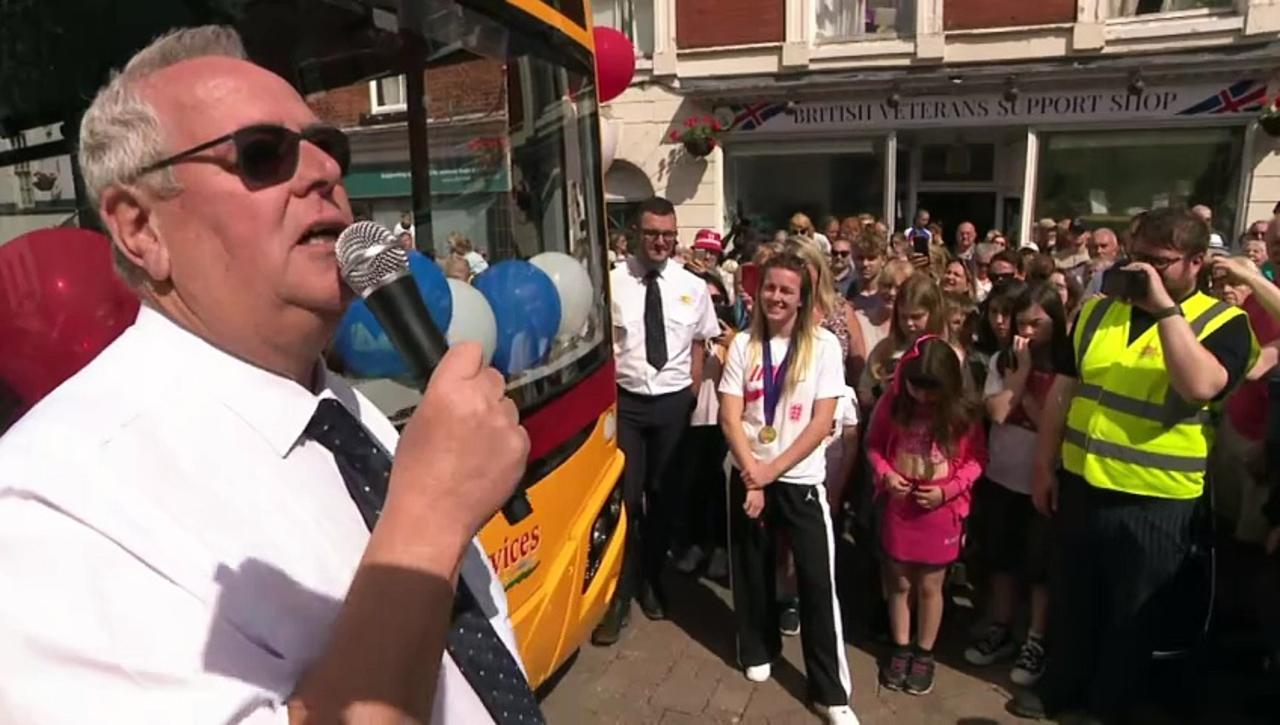 Lioness Lauren Hemp honoured with bus in Norfolk