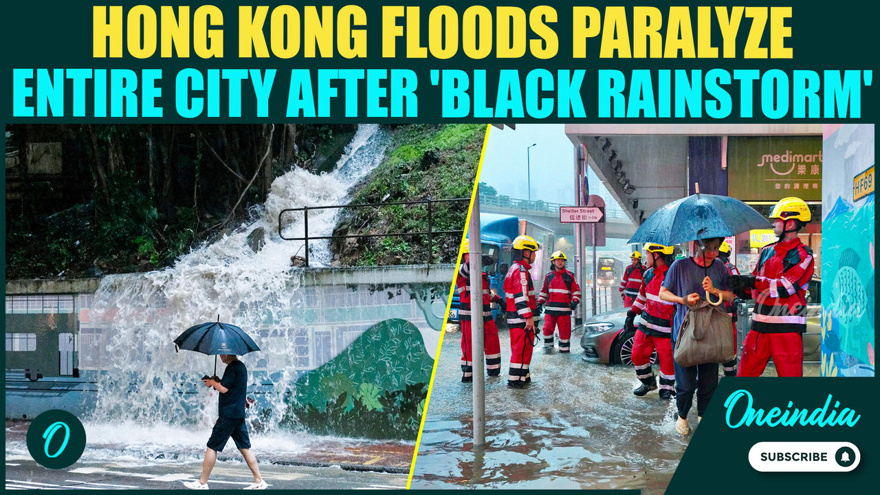 VIDEO: Shocking Visuals Emerge From Hong Kong Floods After RARE Black Rainstorm Warning Issued Twice