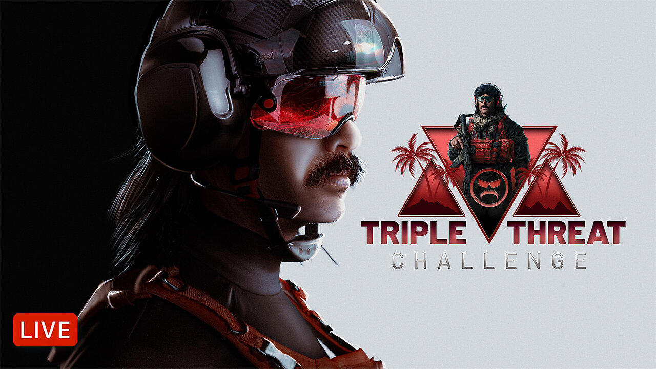 🔴LIVE - DR DISRESPECT - TRIPLE THREAT CHALLENGE - WZ, PUBG, FORTNITE