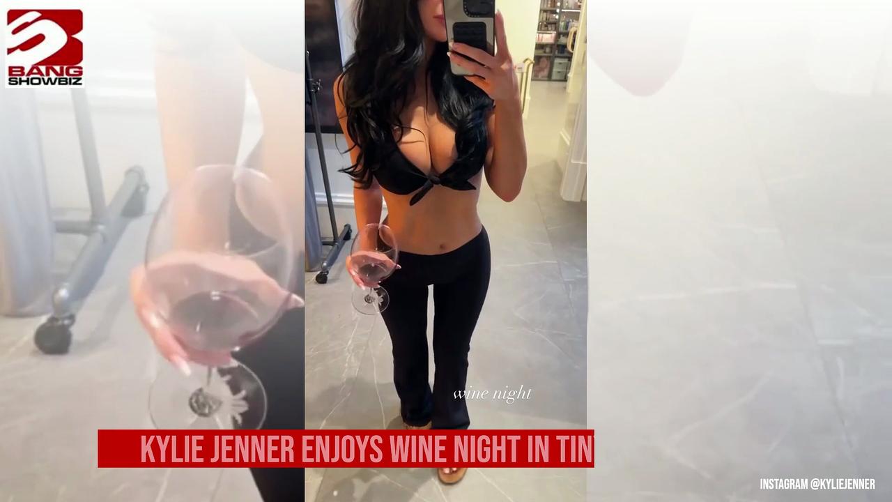 WATCH: Kylie Jenner enjoys wine night with friends as she struts around in tiny black top