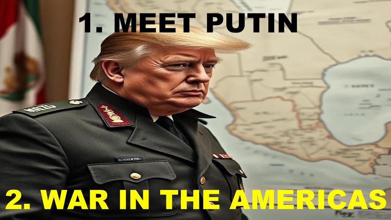 TRUMP AGENDA CLEAR 1. MEET PUTIN IN ALASKA 2. GO TO WAR IN THE AMERICAS