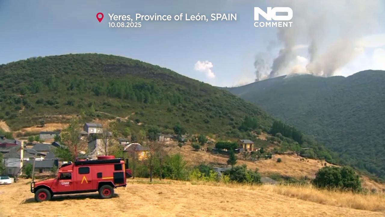 Winds and heat intensify wildfires in Spain’s León province