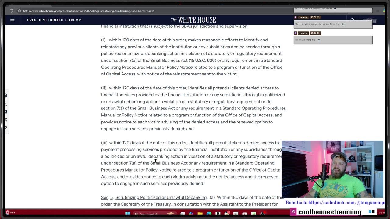 Trump's Banking EO & National Guard in Washington D.C.